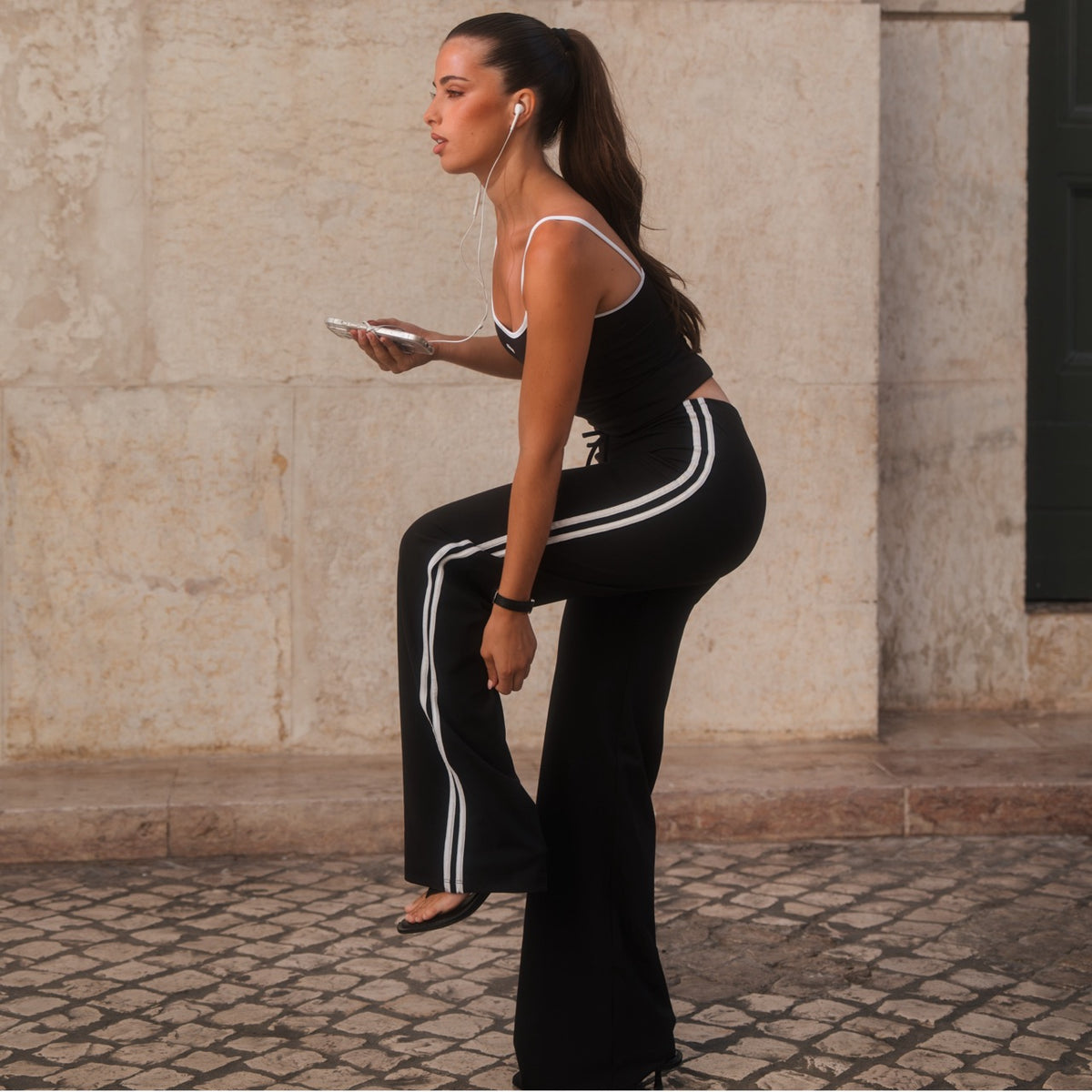 Striped Straight Leggings