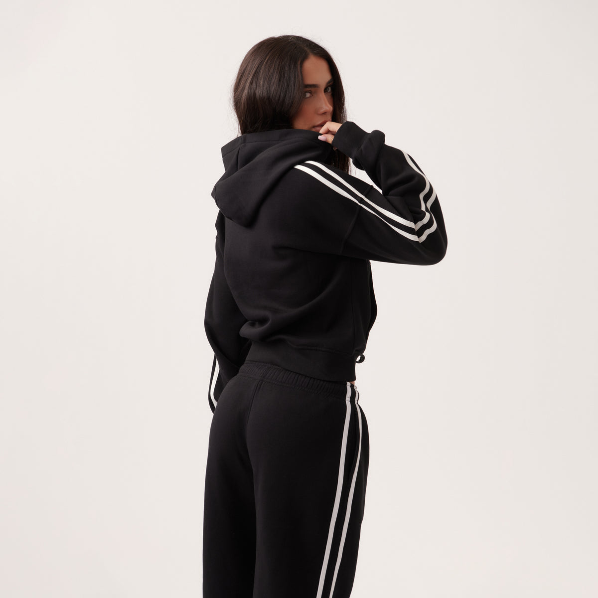 Striped Zip Up Hoodie