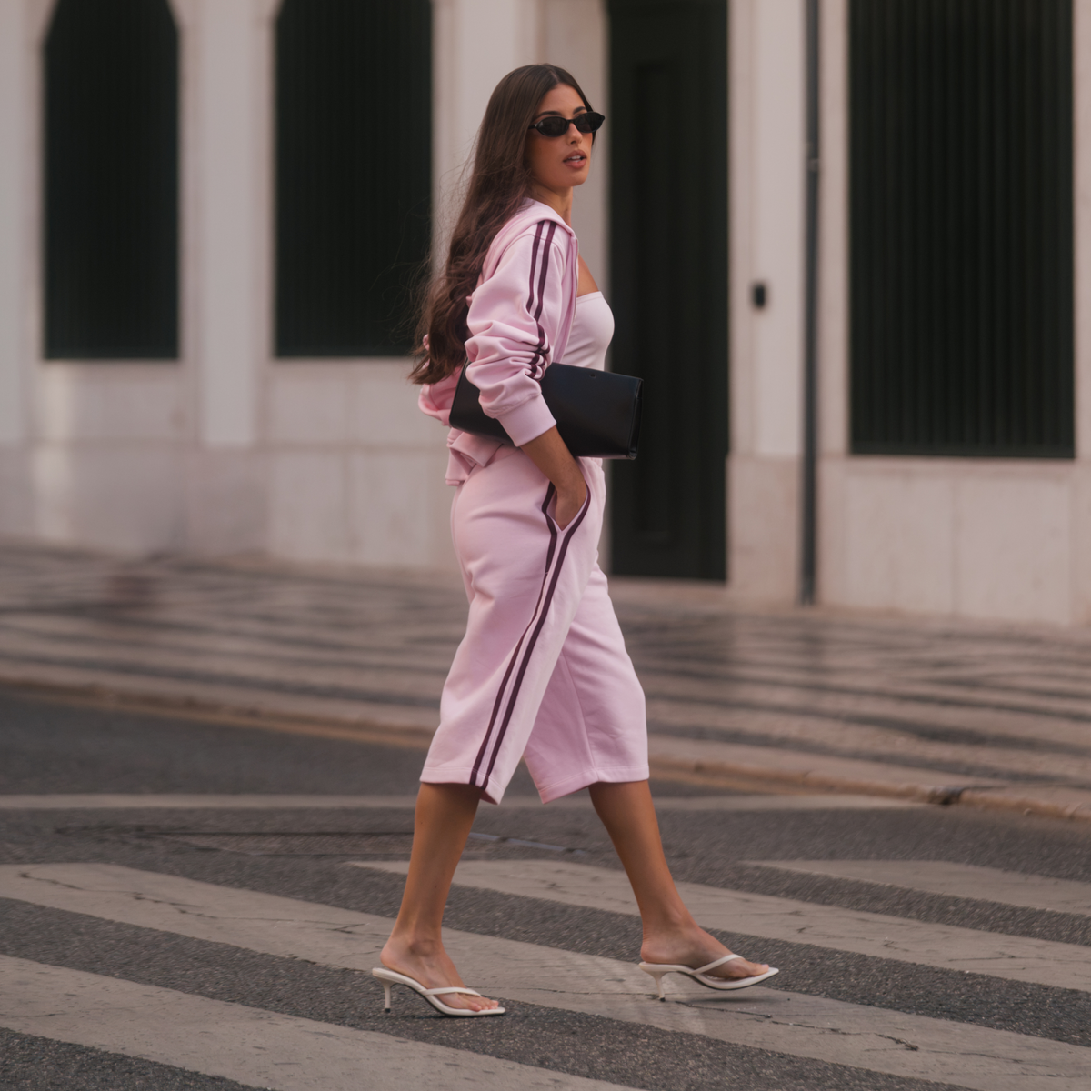 Striped Bermuda Sweatshorts