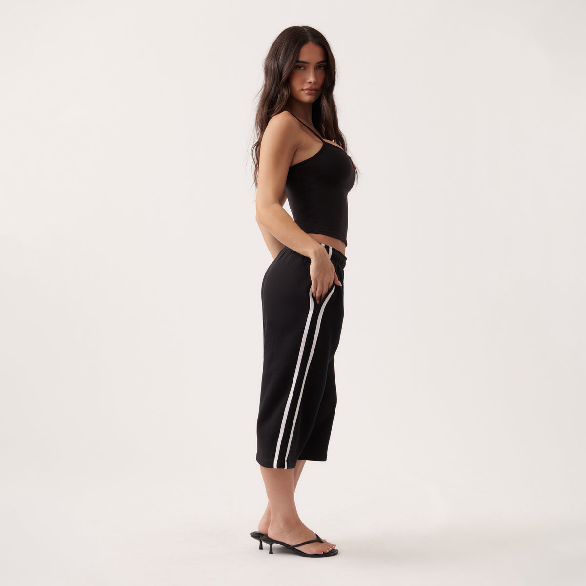Pantalones cortos de chándal a rayas