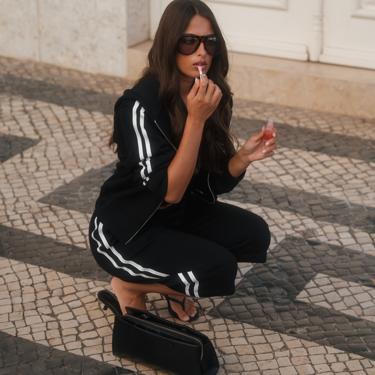 Striped Bermuda Sweatshorts
